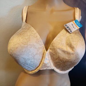 NWT Playtex Love My Curves Bra 40DDD Light Beige Underwire Unlined NWT 4848